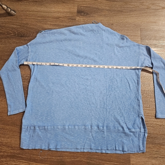 New Free People Woman's Top Long Sleeve oversized Off the shoulder Blouse Sz L - Picture 8 of 16